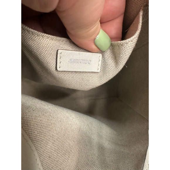 Women's Jimmy Choo Crossbody Bag White Silver Studded One Size - Picture 13 of 14